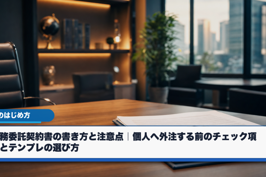 業務委託契約書の確認項目を整理する一人社長